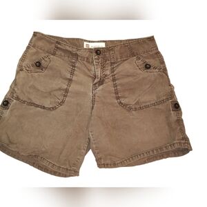 GAP Surplus Cargo Dark Khaki Brown Roll-up Shorts Hiker Size 4
